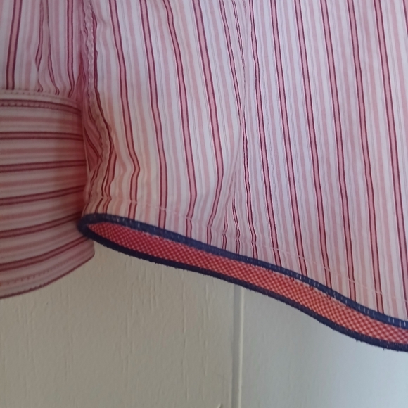Tommy Bahama Jeans Mens Size L Pink Striped  Modern Fit Long Sleeve Shirt FL - Picture 3 of 9